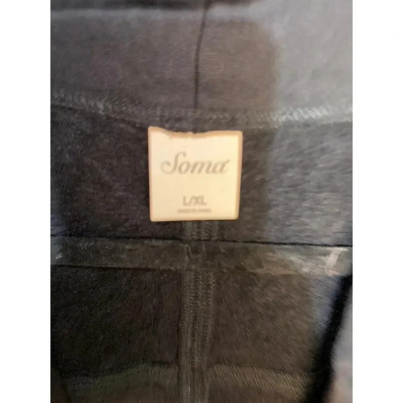 SOMA size L/XL black cozy cardigan - Picture 4 of 5